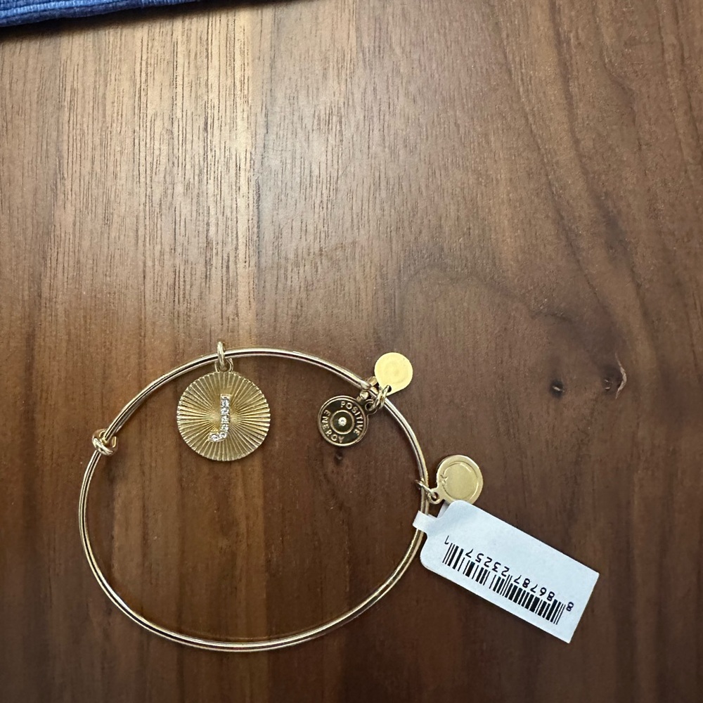 Brand new tags on gift box included alex and ani “J” bracelet